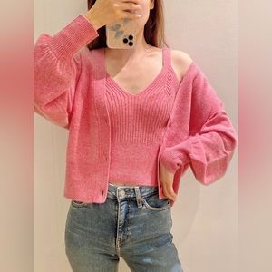 French 2-Piece Pink Sweater Set💕
